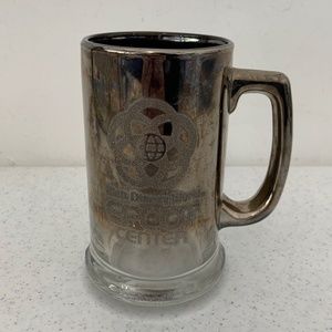 Vintage Disney Walt Disney World Epcot Center Etched Heavy Glass Mug
